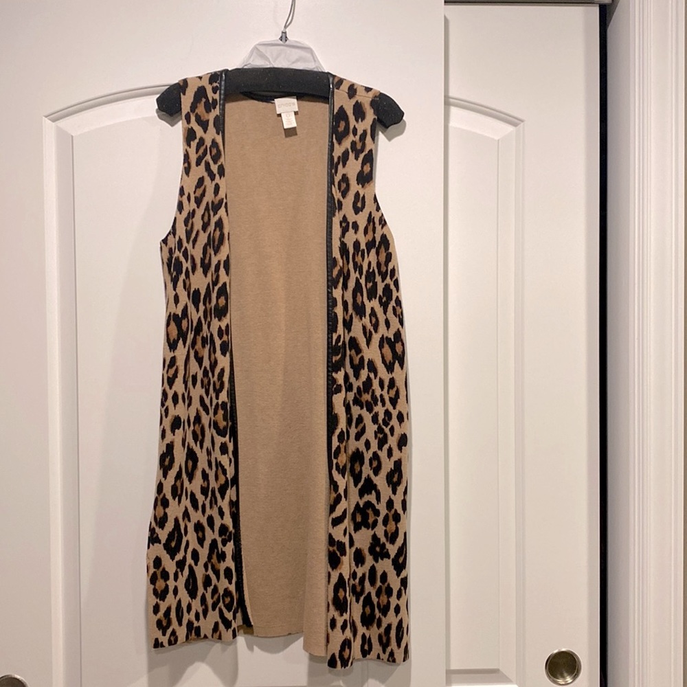 Chicos Leopard Tunic Vest